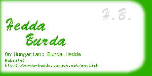 hedda burda business card